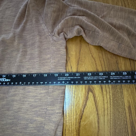 Prana Rust Brown Long Sleeve Cotton Blend Henley Shirt Men's Size M - Picture 4 of 5